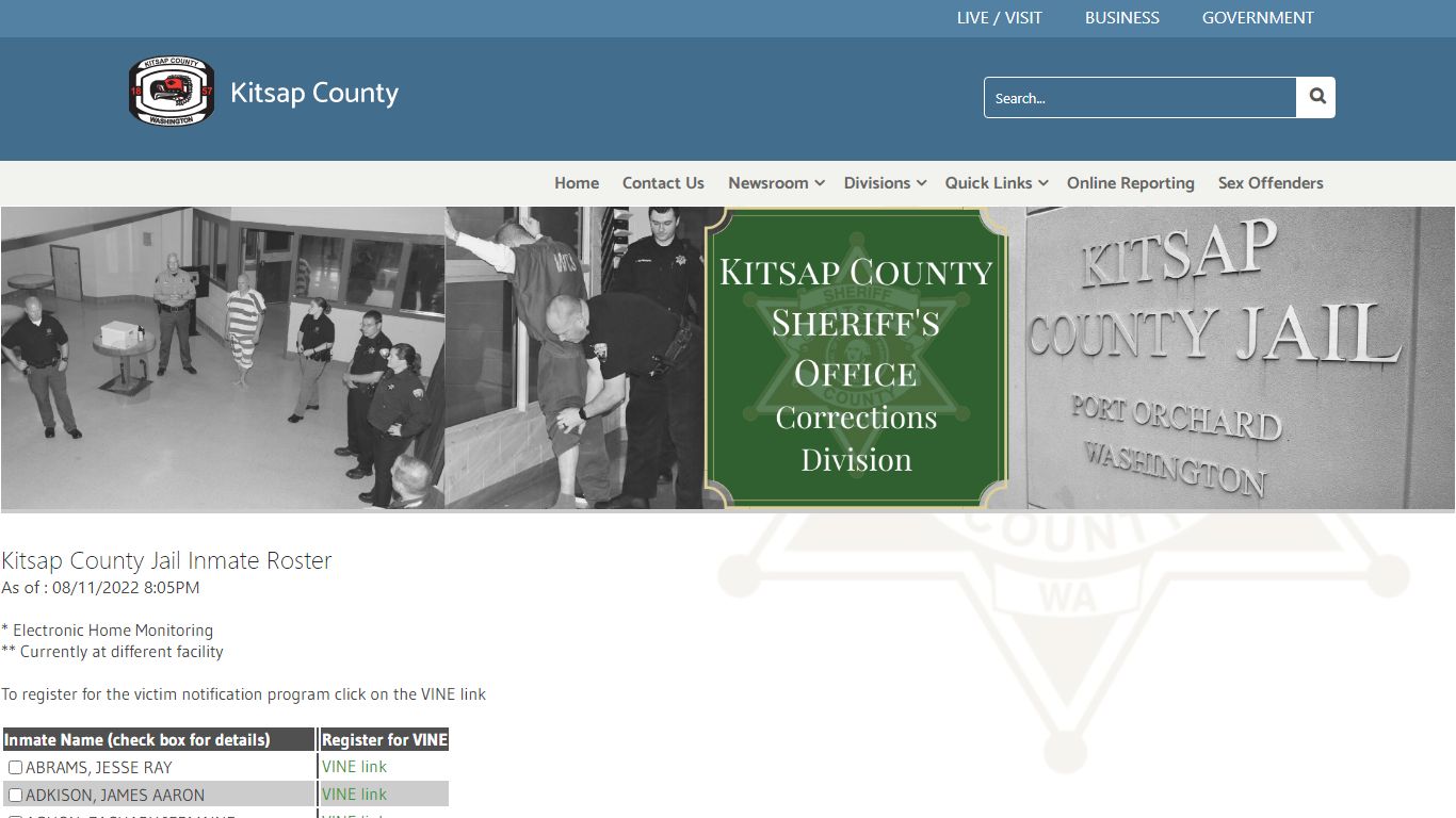 In Custody - kitsap.gov